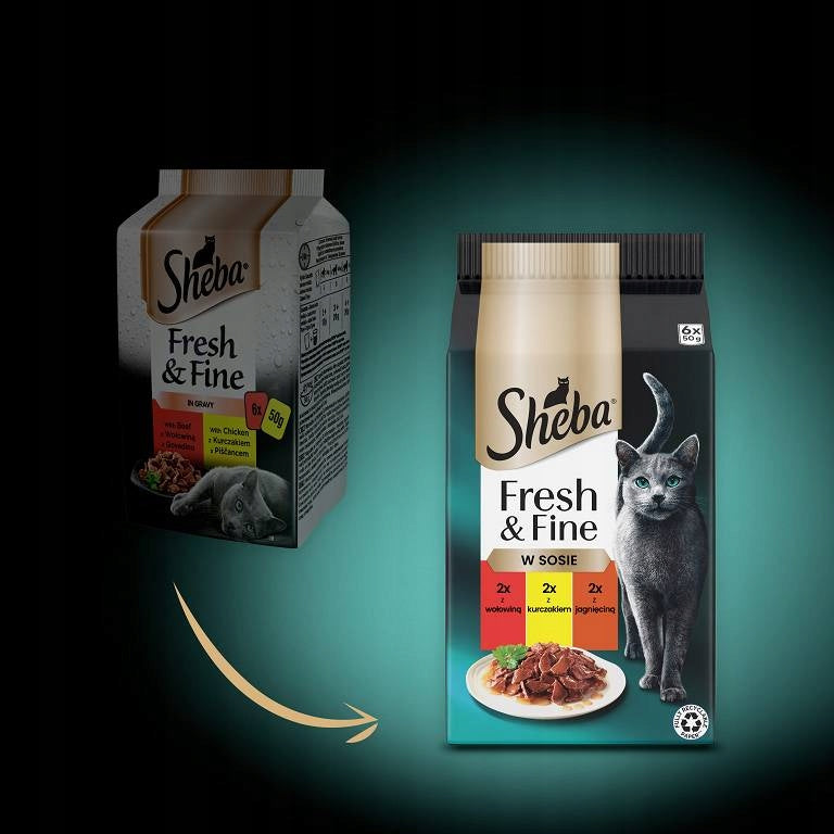 Sheba FRESH & FINE cat sachet set BEEF CHICKEN LAMB 6x50g Manufacturer code 4770608255787