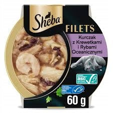 Sheba Filets wet food chicken shrimp 60g