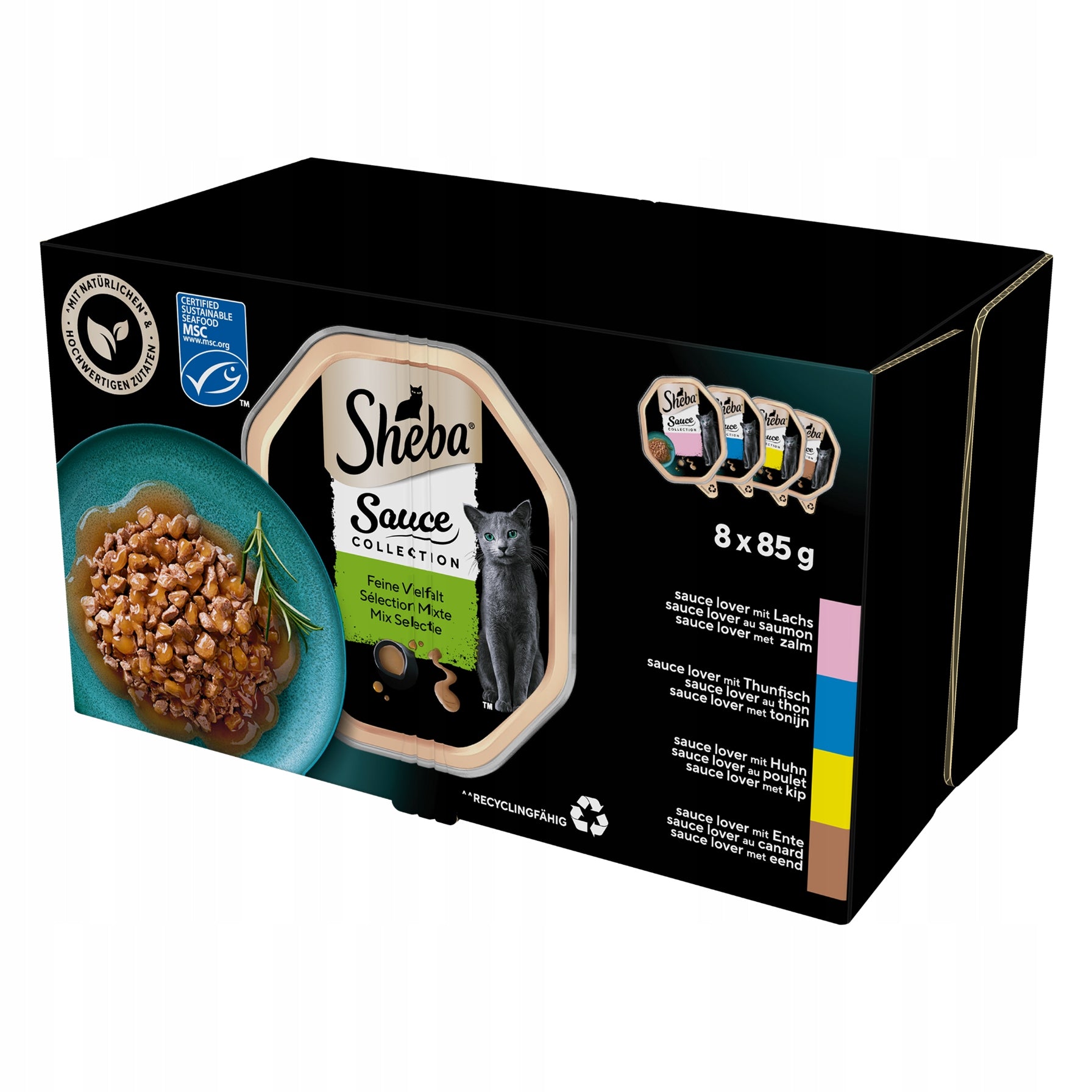 Sheba Sauce Collection Selection of Tray Flavours 8x 85g