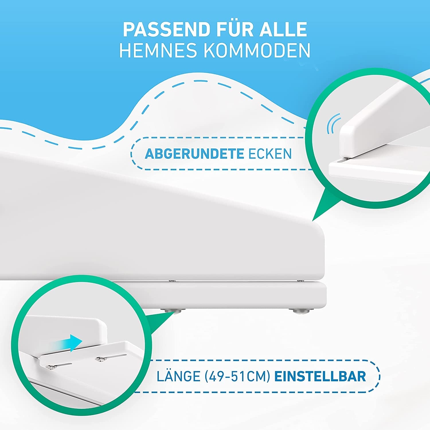 Shelf cover for IKEA 85 x 75 changing table Manufacturer code Flipline