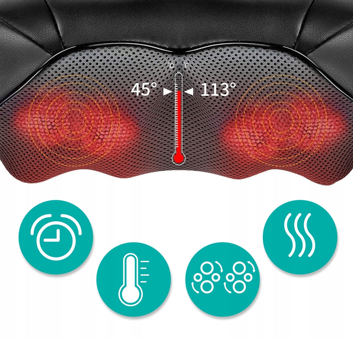Shiatsu Back Neck Massager Neck Foot Heating Belt 30W Medical device no