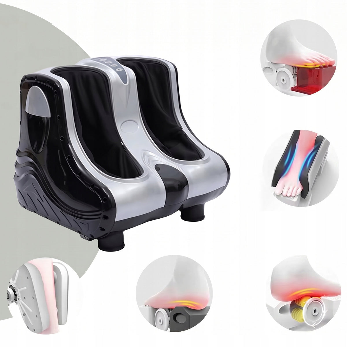Shiatsu Calf Foot Massager Vibration Electric Heated Adjustment Manufacturer code Masażer do stóp łydek shiatsu