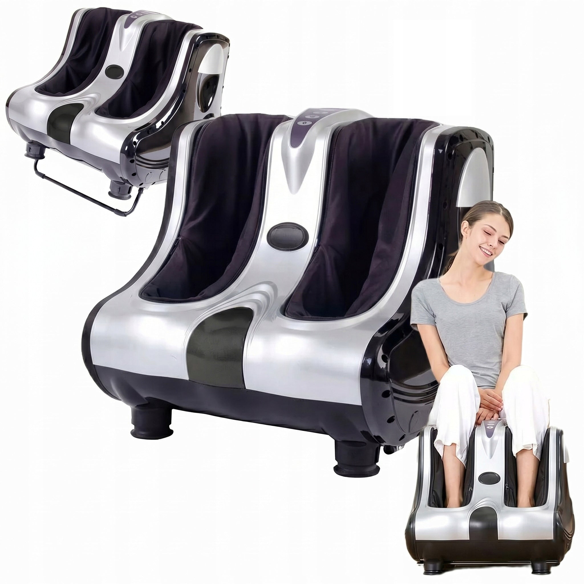 Shiatsu Calf Foot Massager Vibration Electric Heated Adjustment