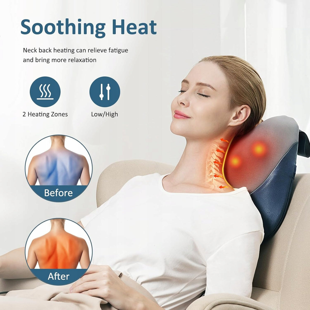 Shiatsu MOUNTRAX Back Massager with Heating Function Massage Pillow Manufacturer code B0CYCMWFNN