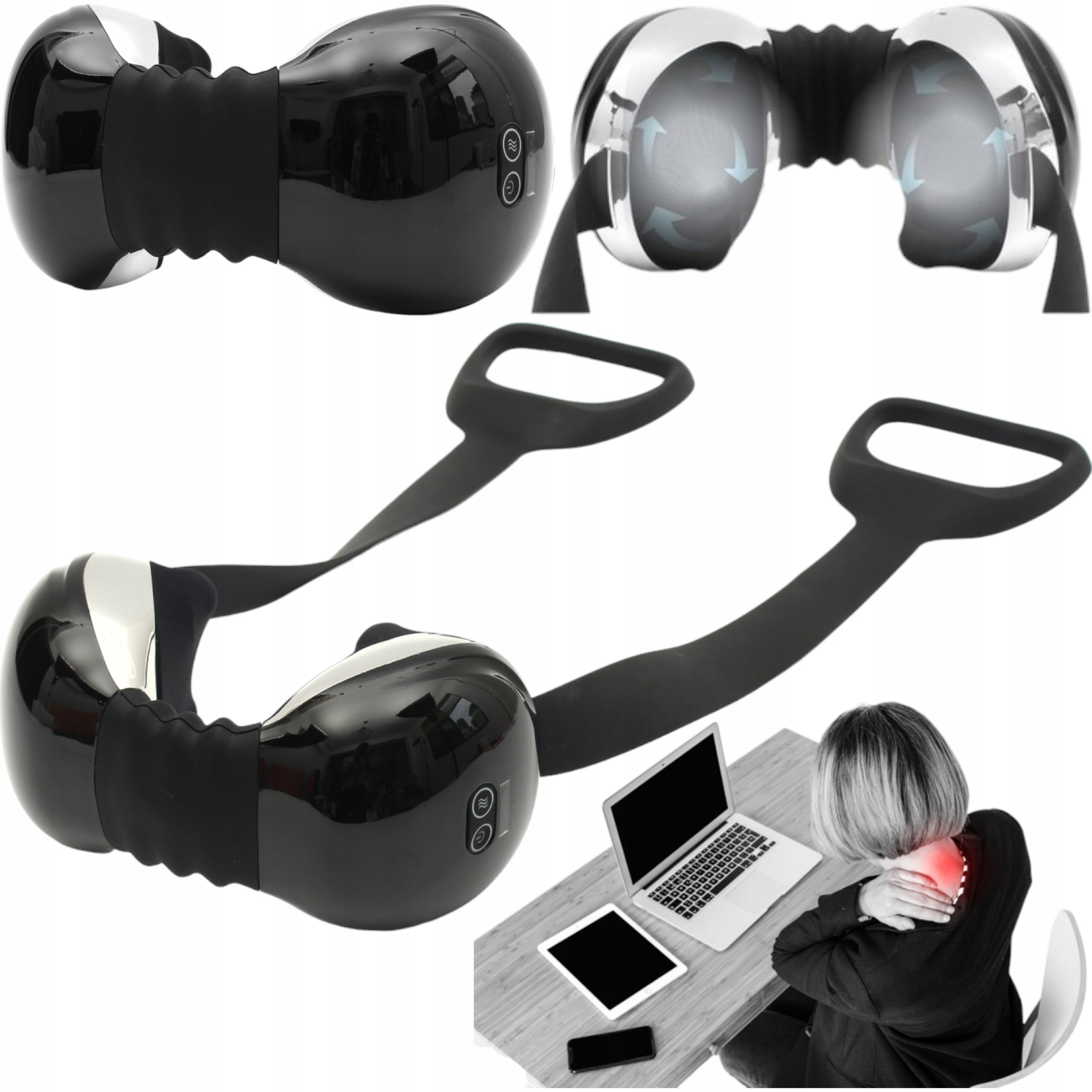 Shiatsu Neck Massager for Back Shoulder Neck Massage and Therapy Wireless