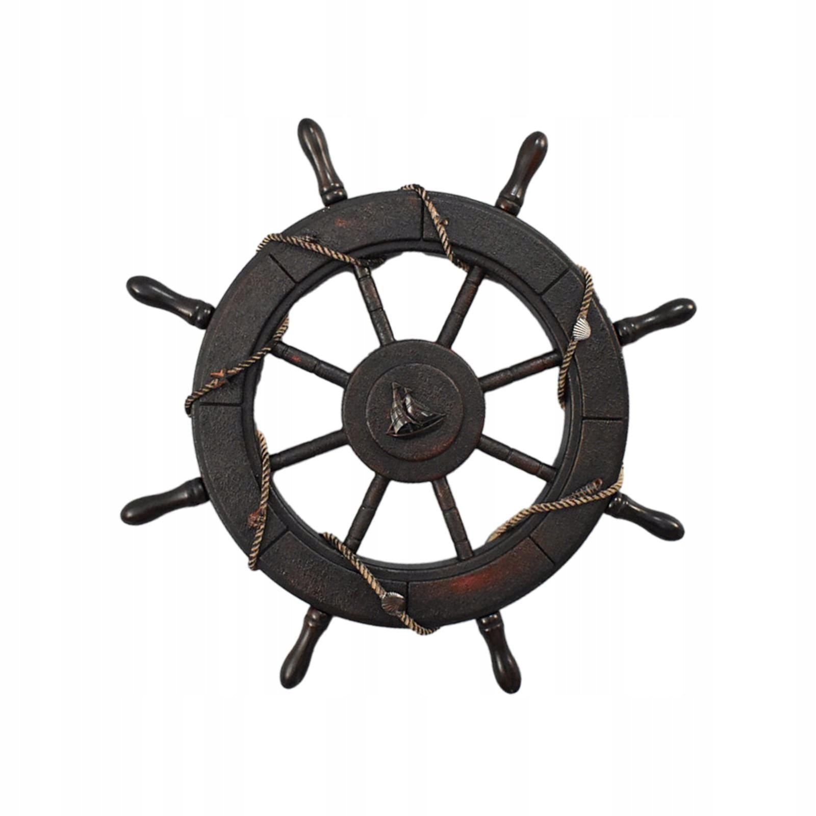 Ship Wheel Wall Hanging Hanging Photography Accessories Home Ornament 62cm Brand no brand