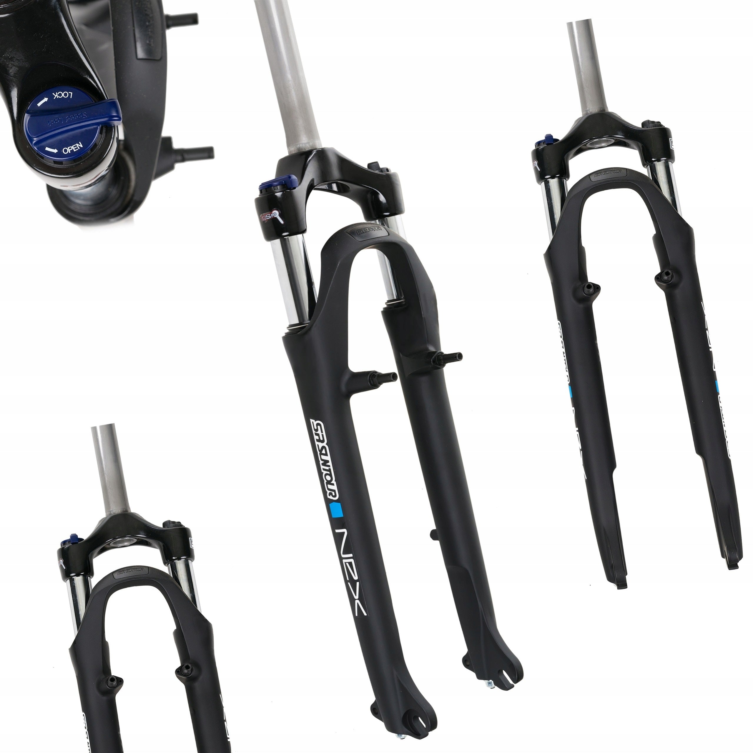 Shock absorber 28" SunTour NEX HLO AHEAD 1 1/8 250mm, shin lock, beer
