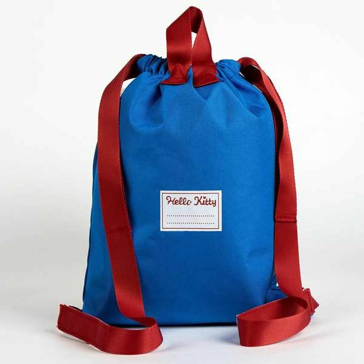 Shoe bag with strings for children Hello Kitty blue 27 x 33 cm Color blue