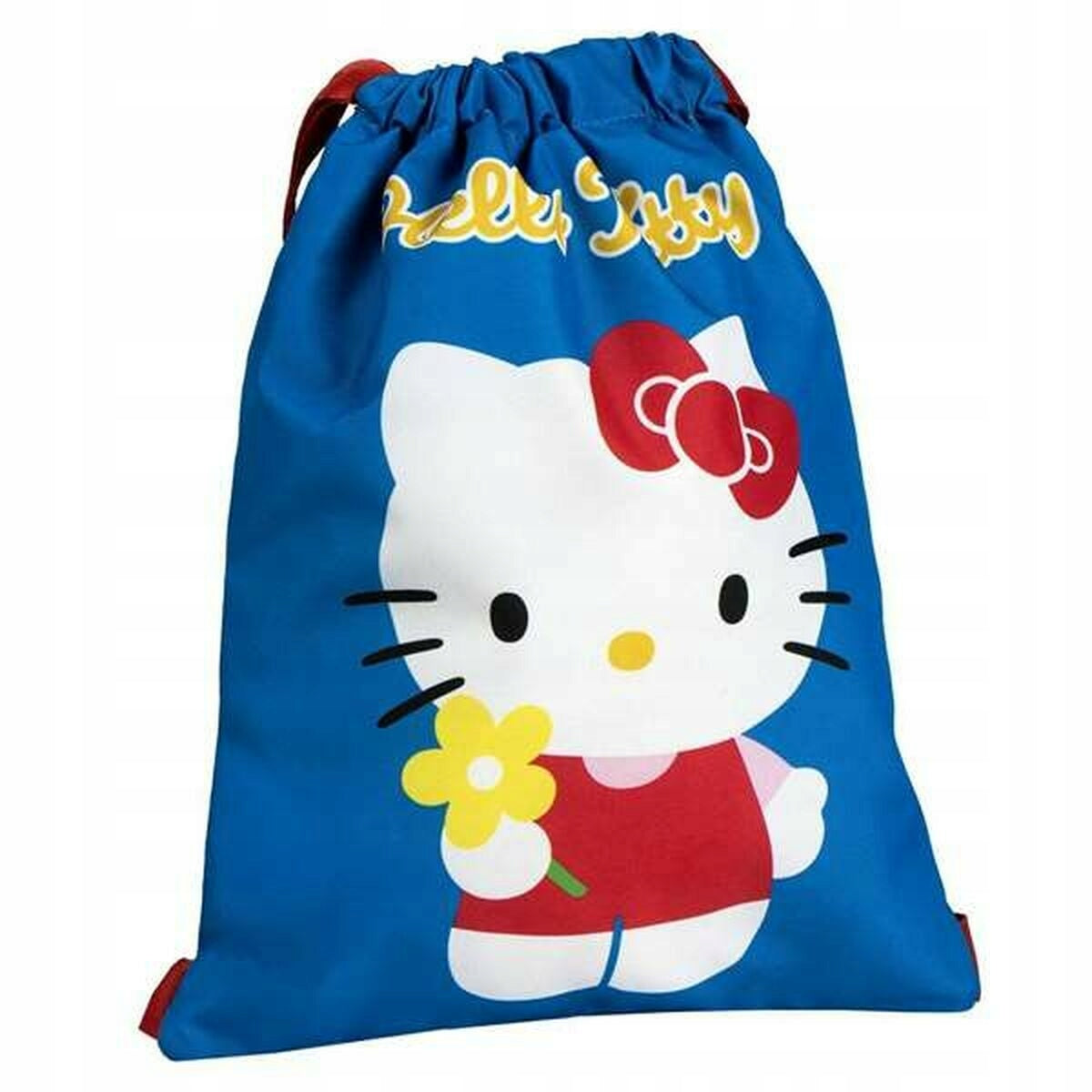 Shoe bag with strings for children Hello Kitty blue 27 x 33 cm
