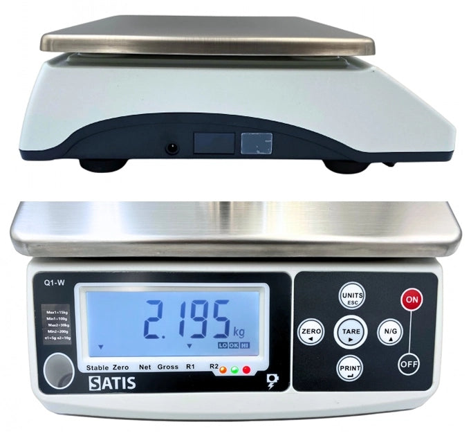Shop Scale with Legalization up to 6 kg SATIS Q1-W Dual Band Manufacturer code Waga z legalizacją sklepowa do 6kg Q1-W