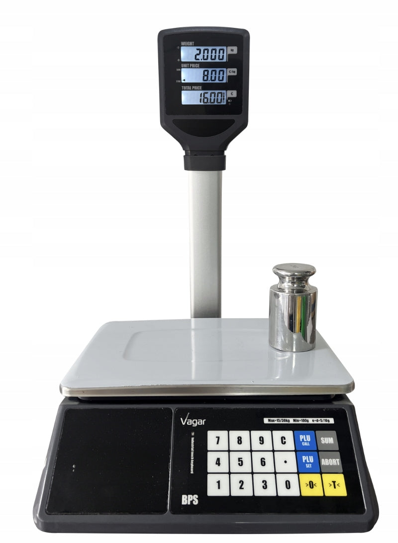 Shop scale BPS 15kg 30kg with boom (with RS232 cable)