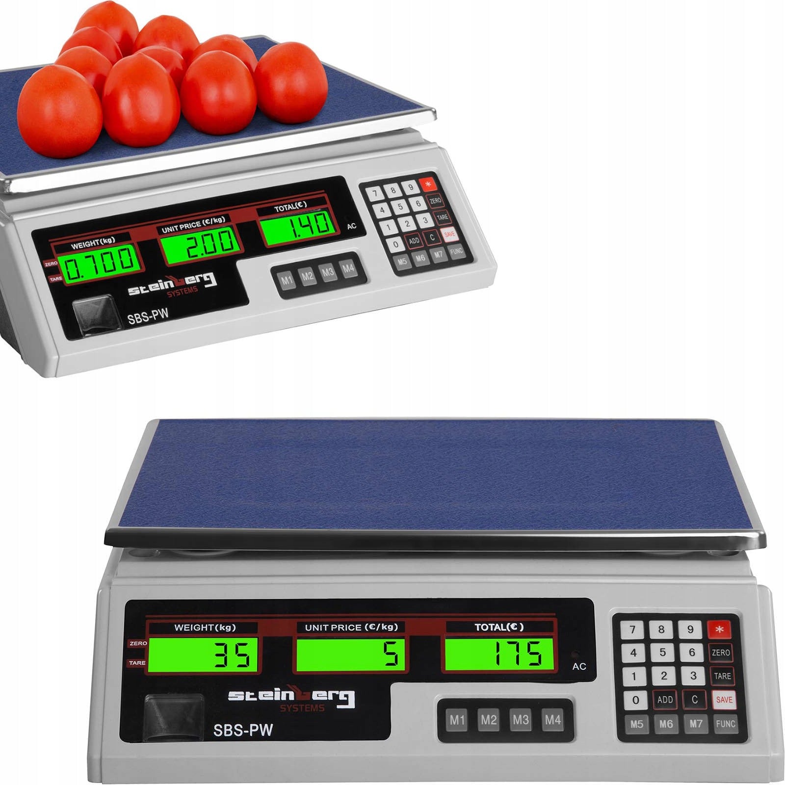 Shop scale commercial price white 35kg accuracy 2g LCD display