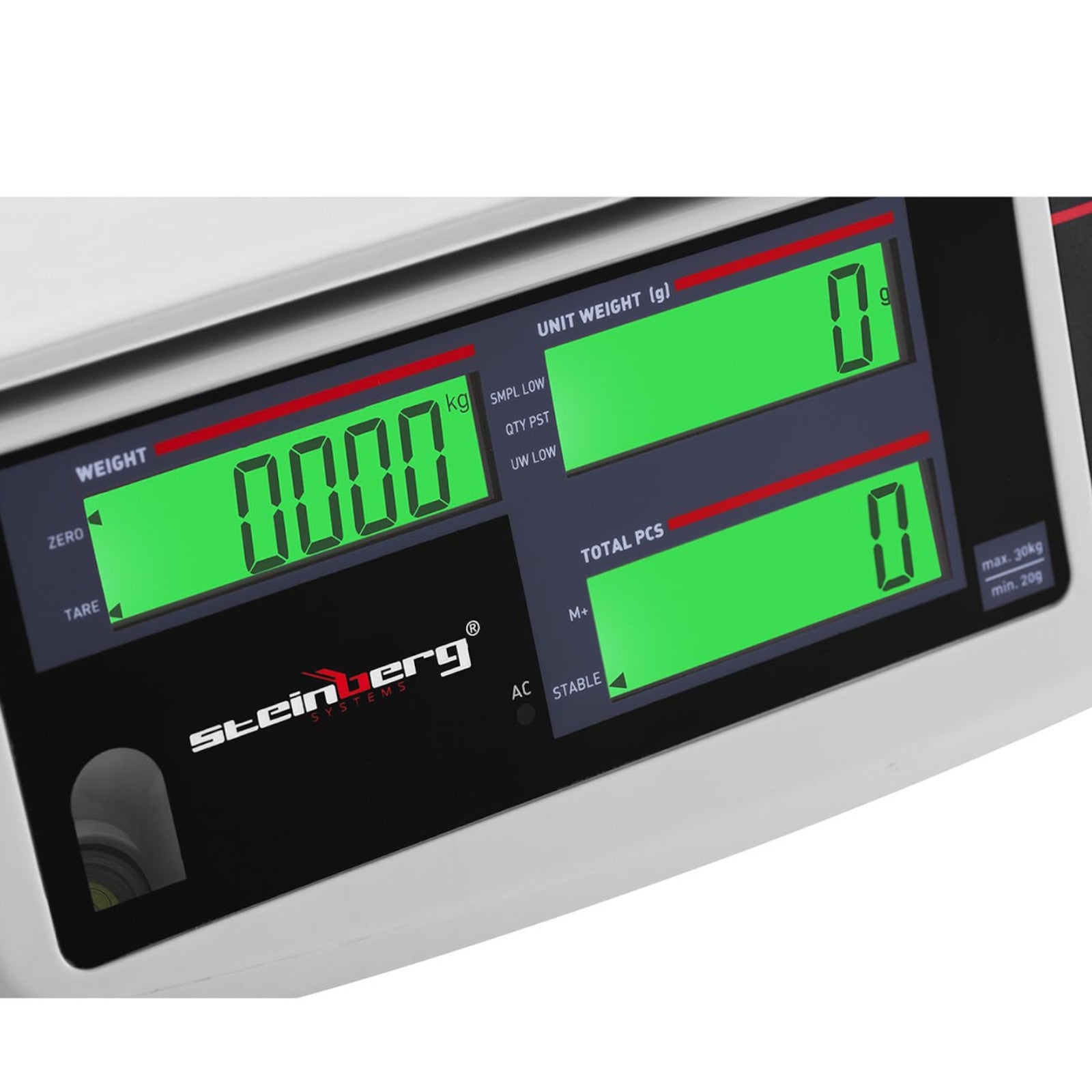 Shop scale counting lcd 30 kg/1 g stainless steel 30,5x32x11,6 cm Manufacturer code 4905834461323