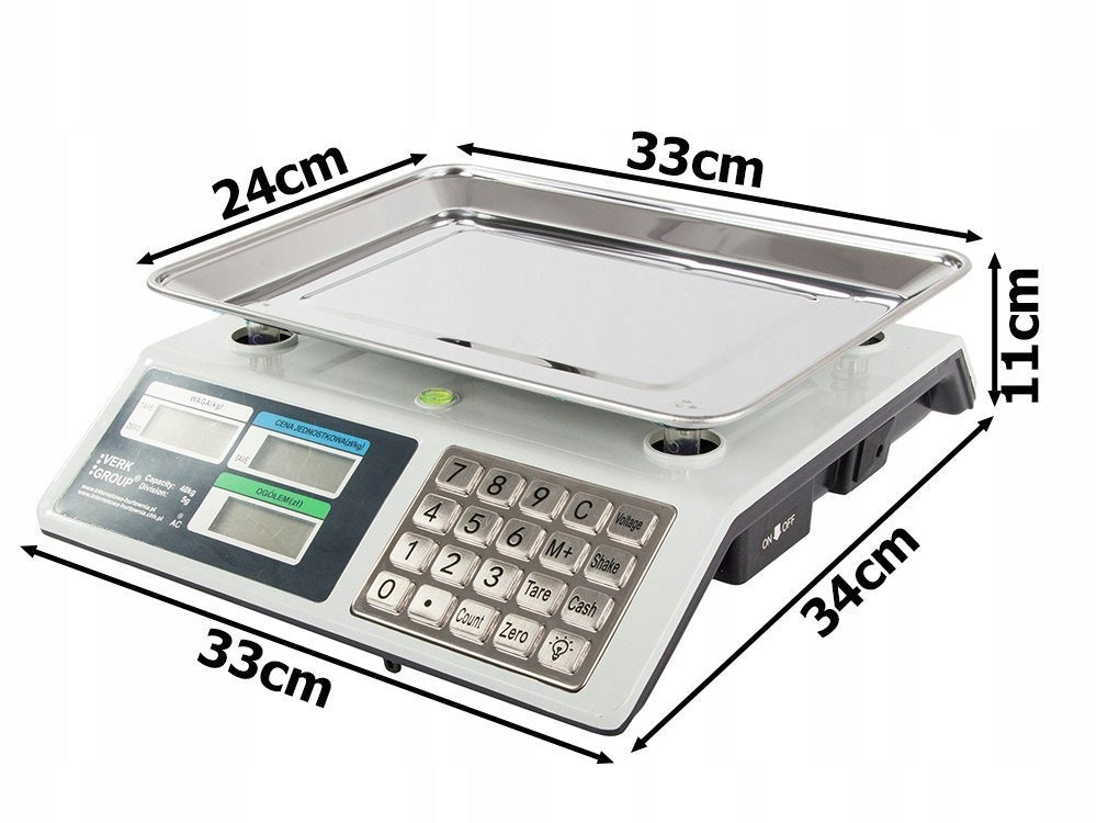 Shop scale electronic calculation 40kg pl Packaging status original