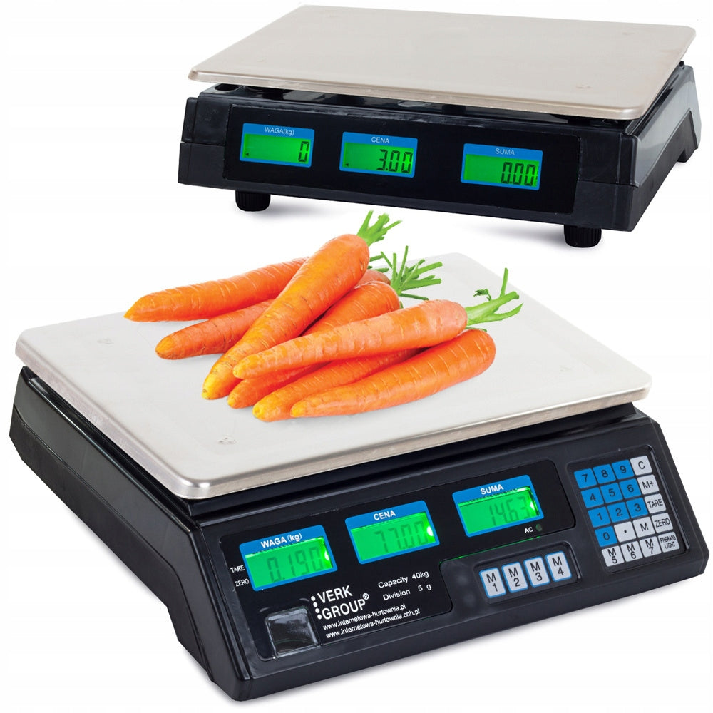Shop scale electronic calculation 40kg pl
