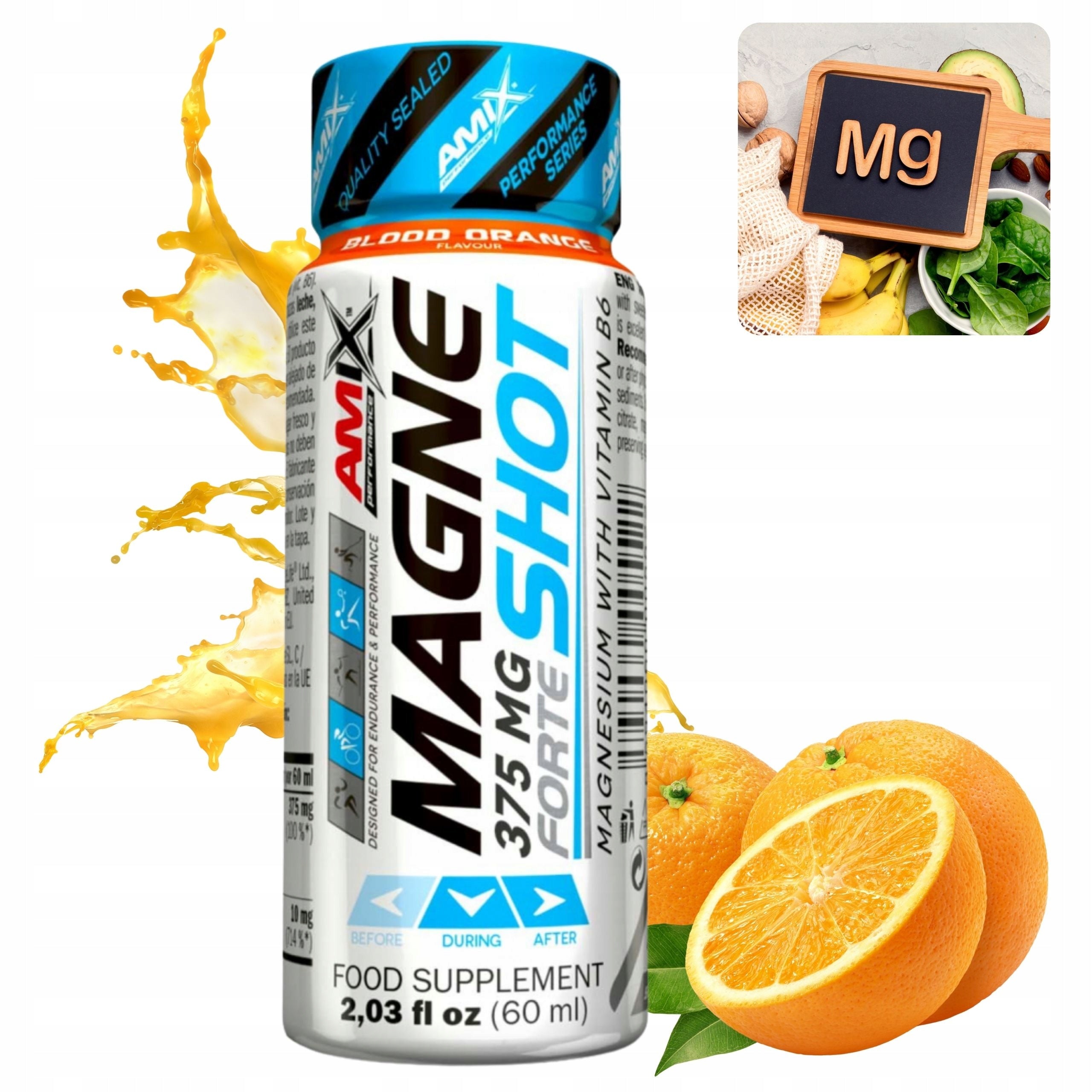 Shot with Magnesium for Contractions Magnesium Citrate with Vitamin B6 60ml