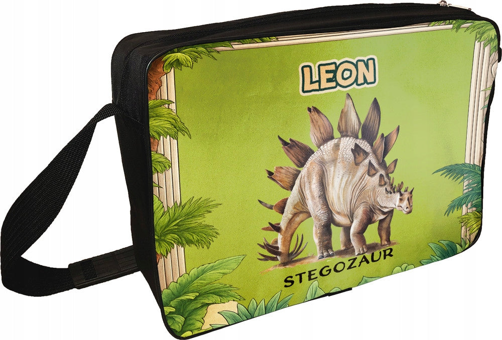 Shoulder Bag Dinosaurs Stegosaurus with Baby Name