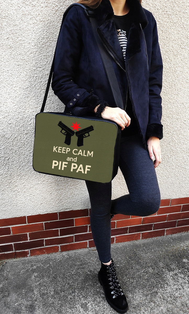 Shoulder Bag for Shooter Keep Calm And Pif Paf Packaging status original