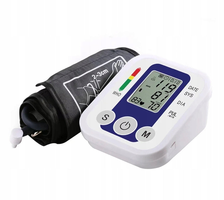 Shoulder Blood Pressure Monitor BP Heart Rate Meter Digital Pulse Oximeter White Medical device no