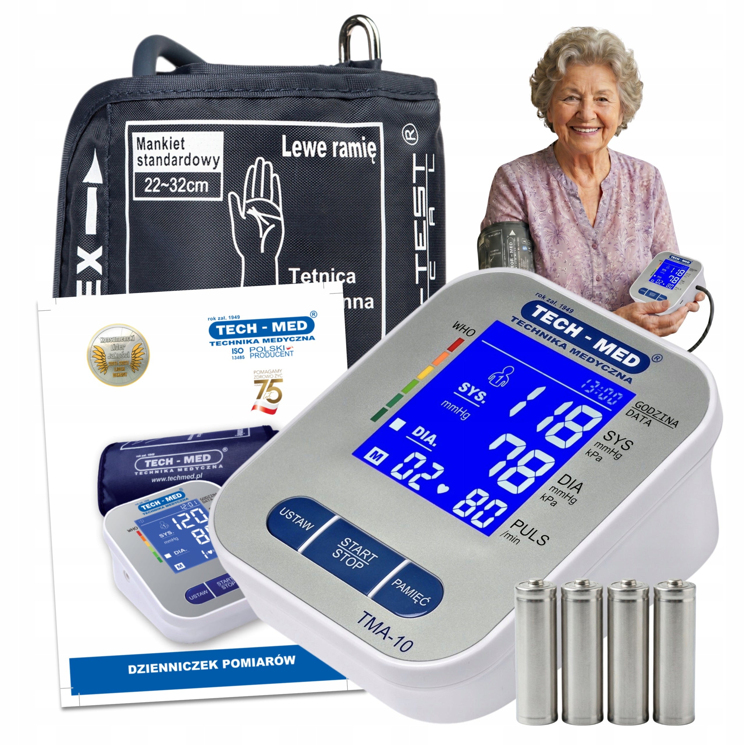 Shoulder Blood Pressure Monitor Electronic Arrhythmia Large Screen TECH-MED TMA-10