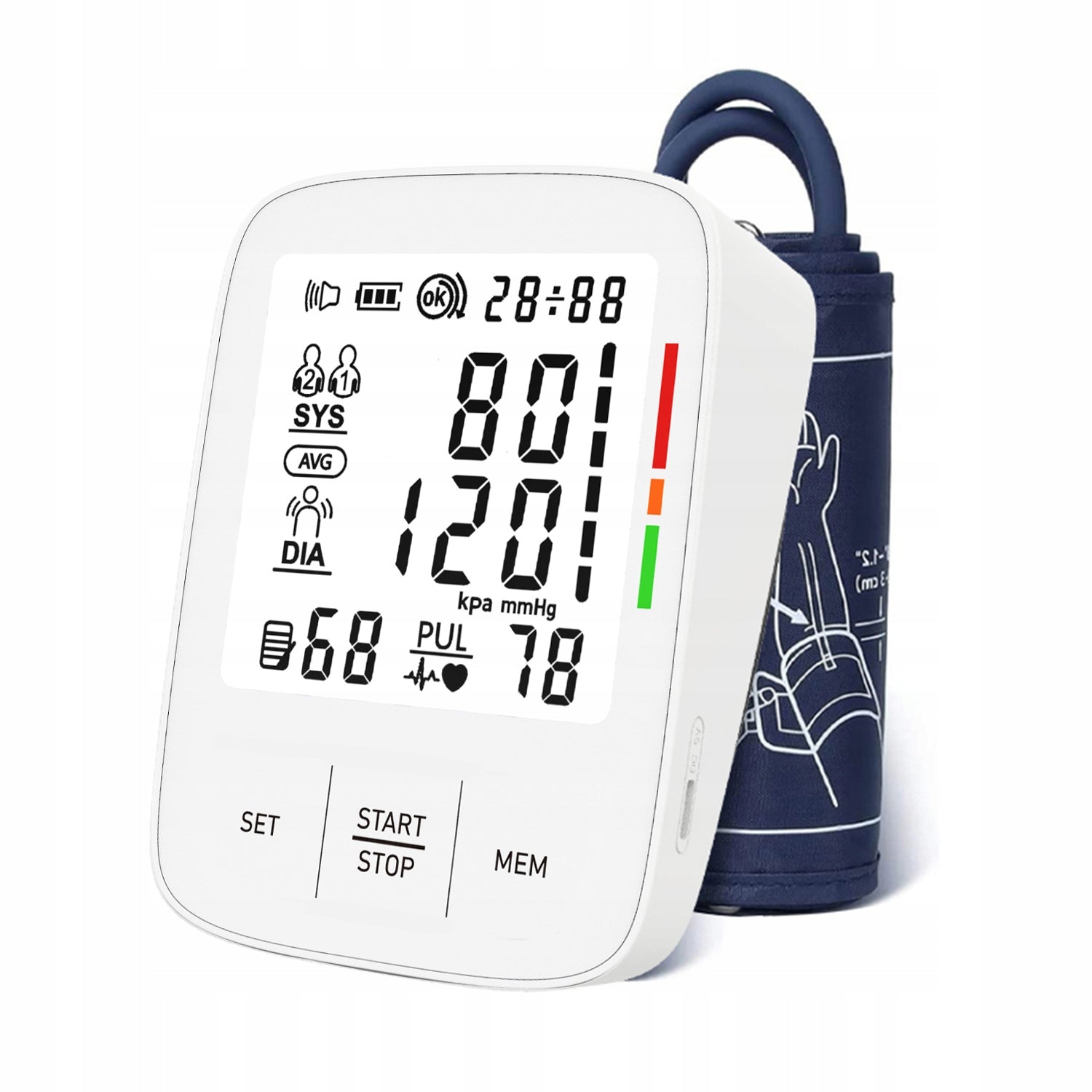 Shoulder Blood Pressure Monitor Medical Automatic Arrhythmia Memory Large Screen Medical device yes