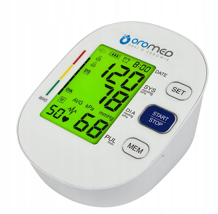 Shoulder Blood Pressure Monitor OROMED ORO-BP2 USB Power Supply Arrhythmia Memory Packaging status original