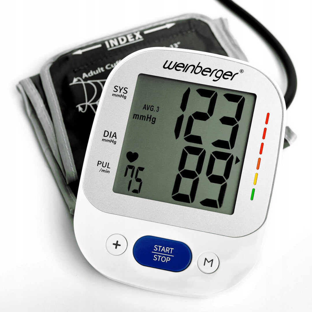 Shoulder Blood Pressure Monitor Weinberger 02273 Memory Risk Indicator Case White Medical device no