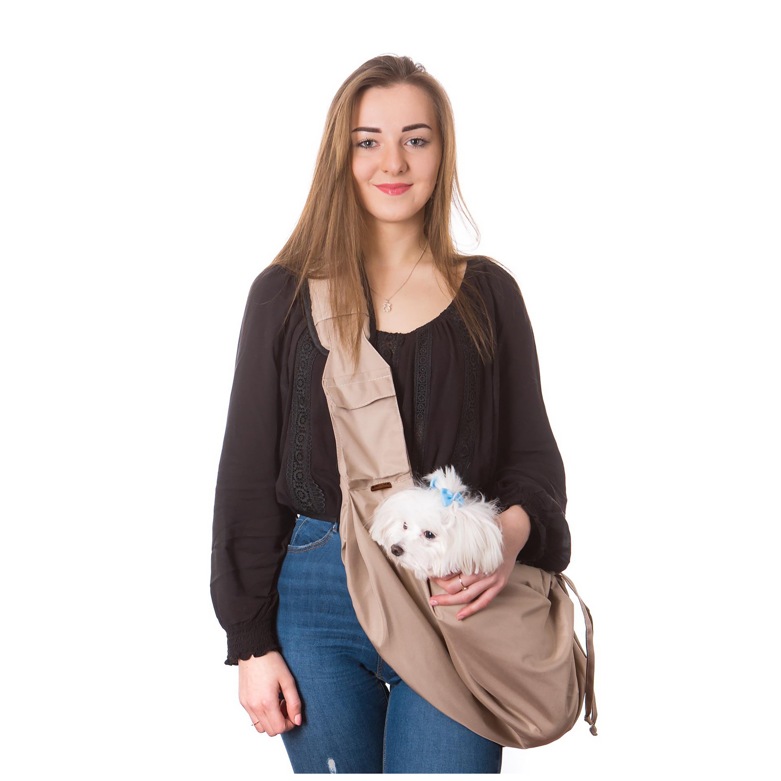 Shoulder Carry Bag for Dog or Cat, Transporter Backpack Bag Size M
