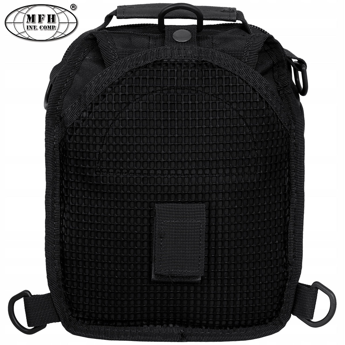 Shoulder backpack military pouch bag MFH adjustable Molle black +GR. Manufacturer code 30700A