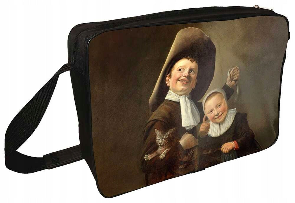Shoulder bag Boy and girl with cat and eel Judith Leyster