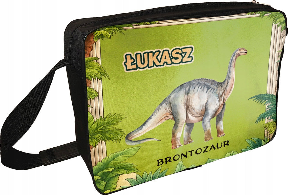 Shoulder bag Dinosaurs Brontosaurus with name on request