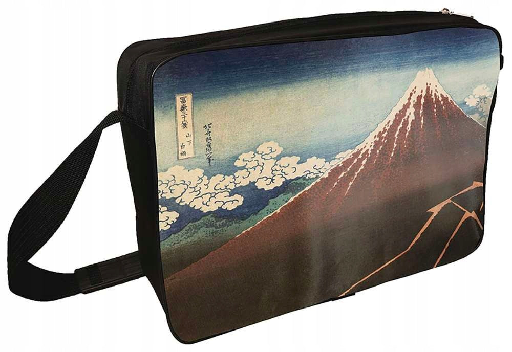 Shoulder bag Downpour under the top of Katsushika Hokusai