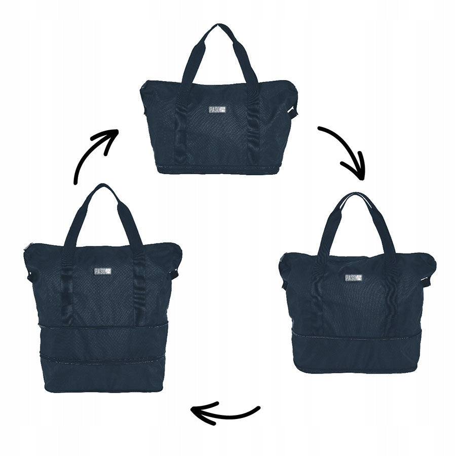 Shoulder bag Paso NAVY BLUE with adjustable SHOPPERKA Brand Paso