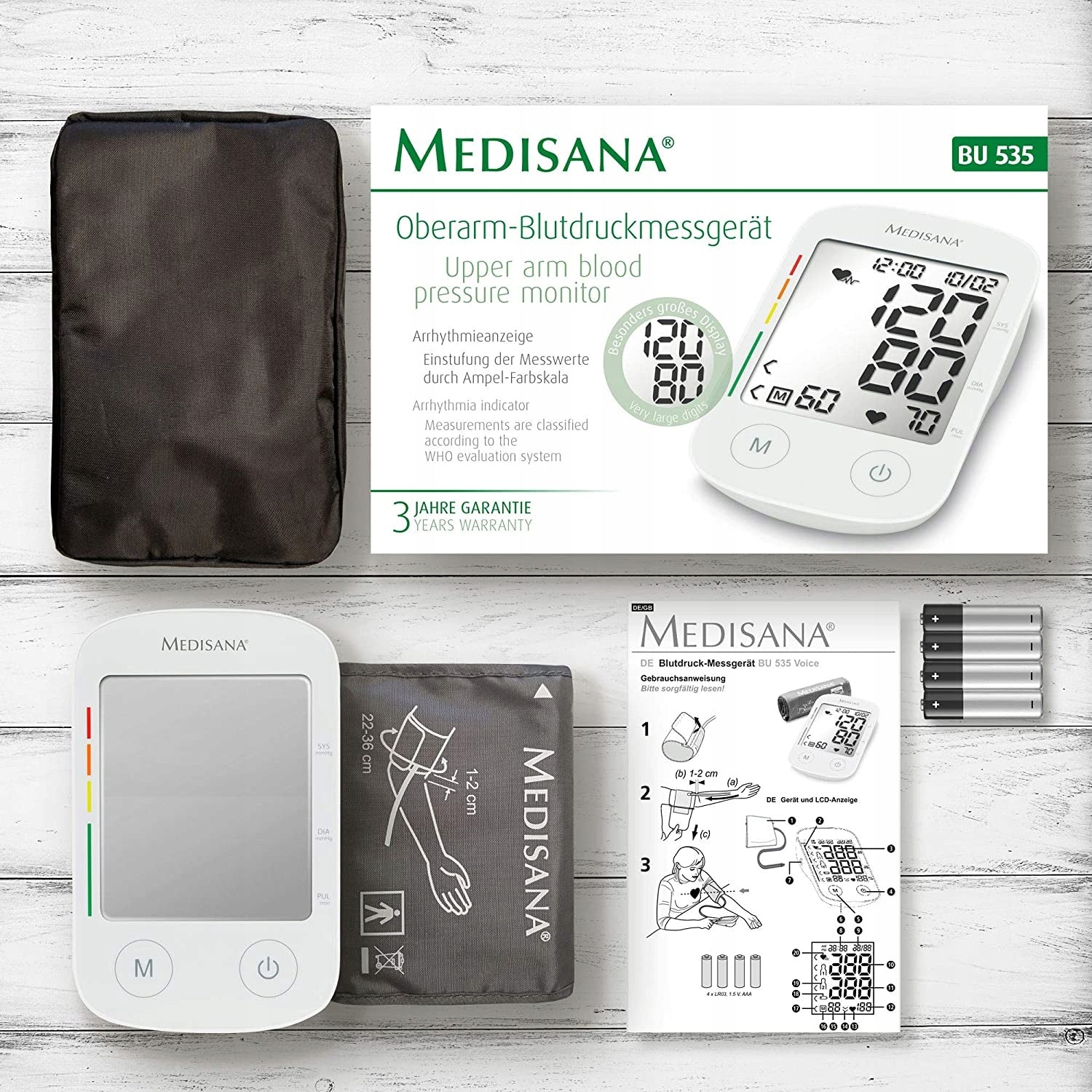 Shoulder blood pressure monitor MEDISANA BU535 voice Medical device no