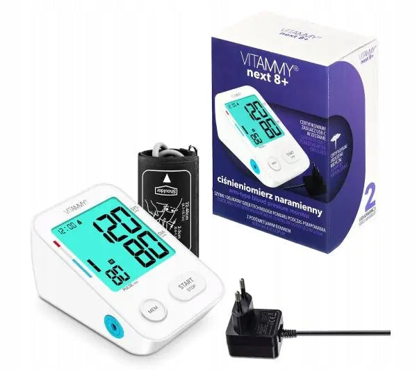 Shoulder blood pressure monitor Vitammy Next 8+ Pulse Arrhythmia detection Medical device no