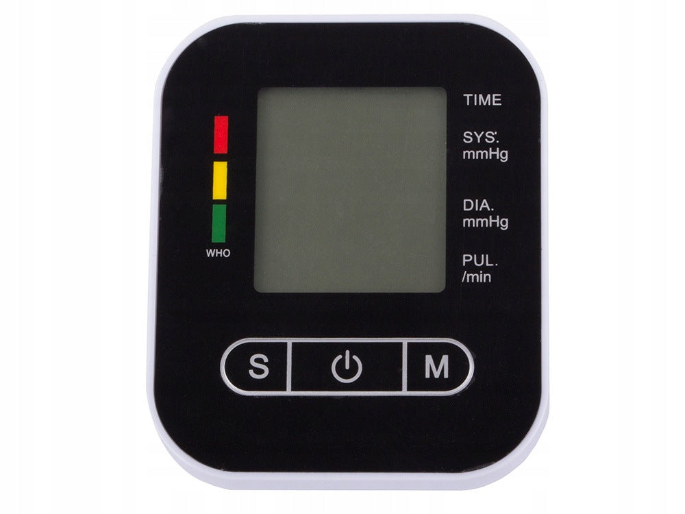 Shoulder blood pressure monitor electronic lcd display arrhythmia batteries aku Medical device no