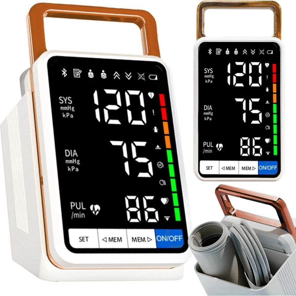 Shoulder blood pressure monitor readable ekan arrhythmia pressure measuring apparatus