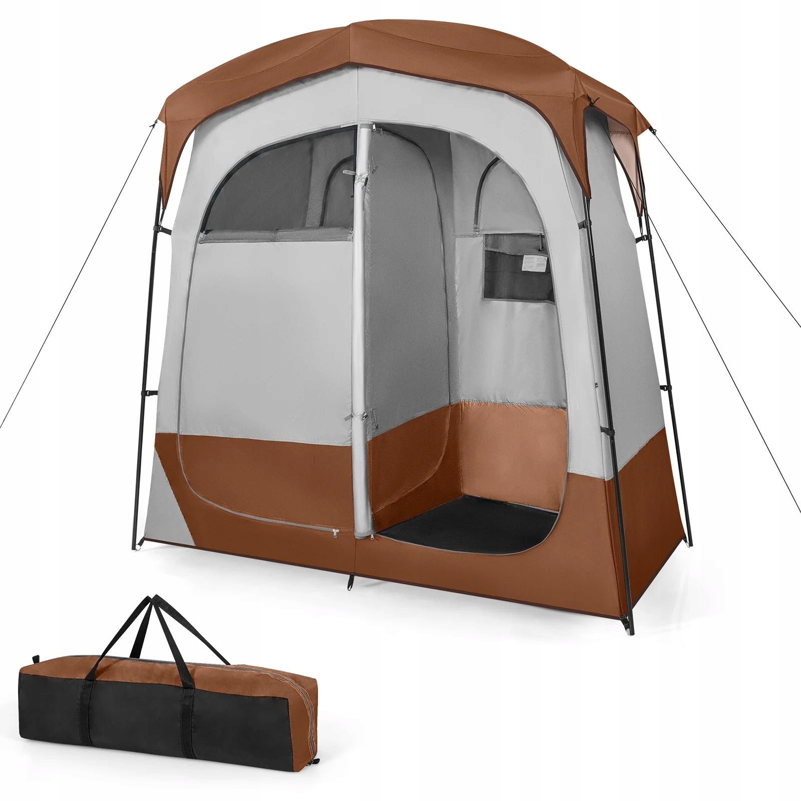 Shower Tent with 2 Compartments Hiking Tent for Toilet