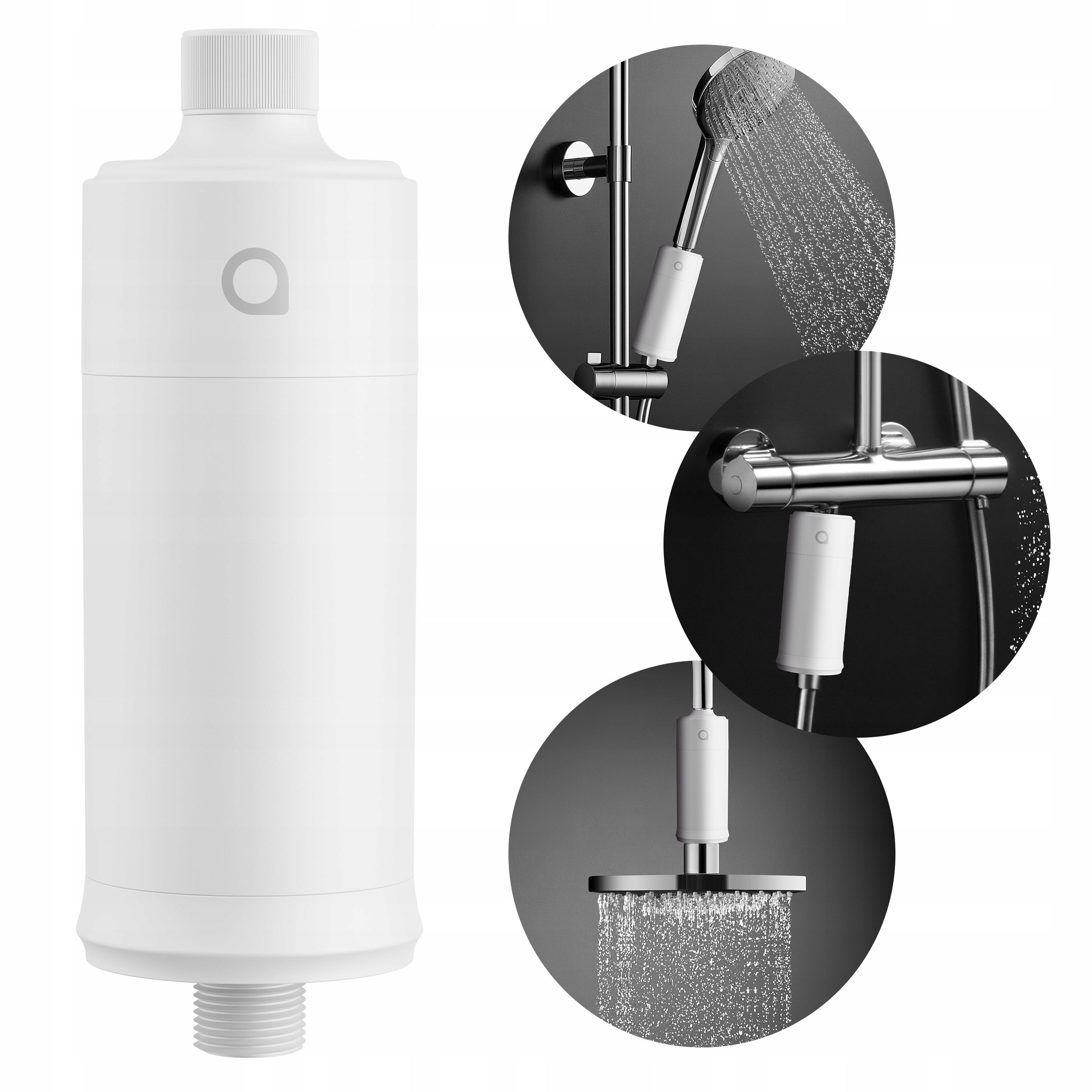 Shower filter AquaFloow white shower cartridge hard water 1 pc. Manufacturer code AF112-WH