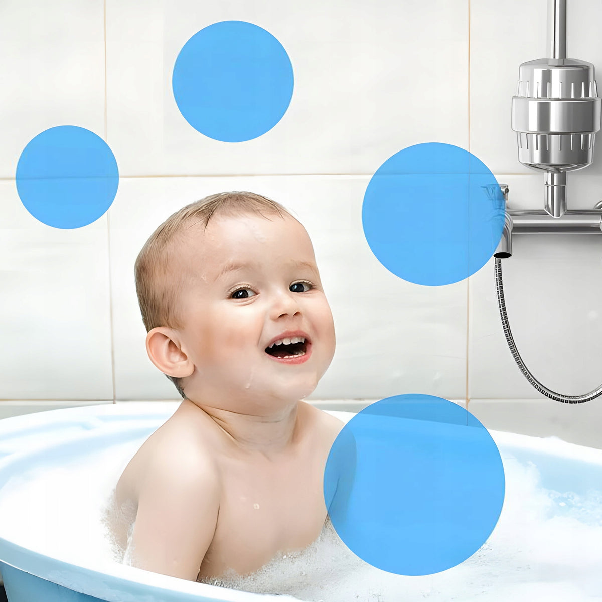 Shower water filter softens water for allergy sufferers Manufacturer code SNA1