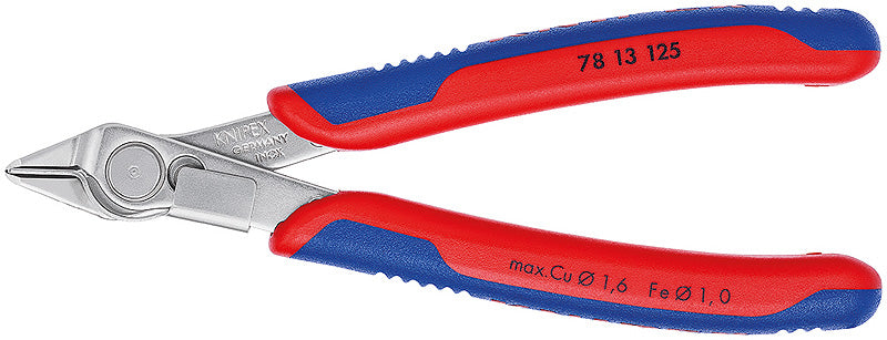 Side Cutting Pliers For Electronics 125mm Knipex Super Knips 78 13 125