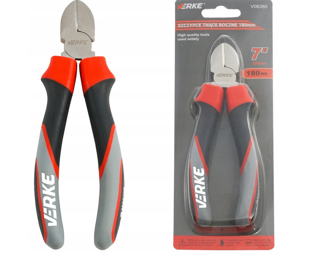 Side pliers Verke V06380 cutting 180mm Product weight with unit packaging 0.29 kg