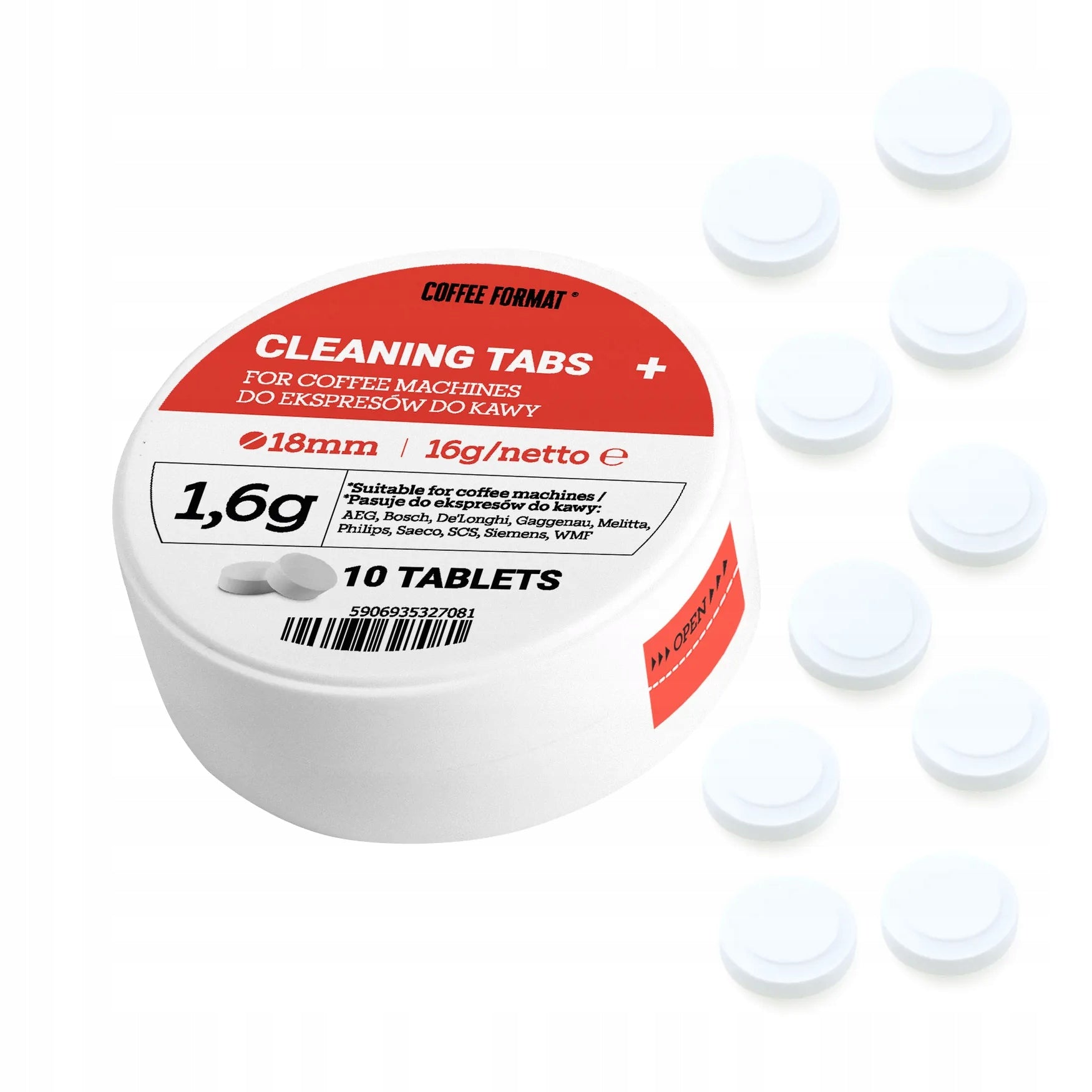 Siemens Philips Saeco DeLonghi Cleaning Tabs 10x1,6g