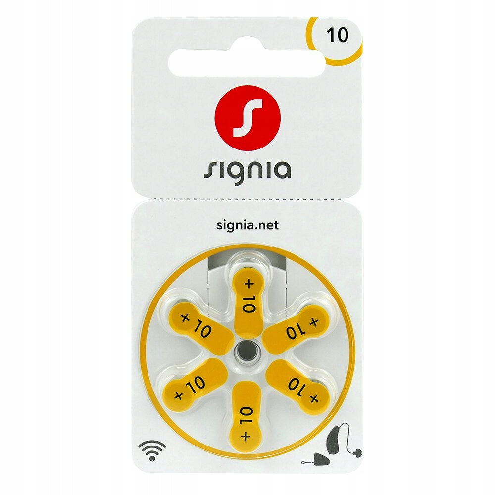 Signia 10 PR70 Hearing Aid Batteries - 6 Pieces