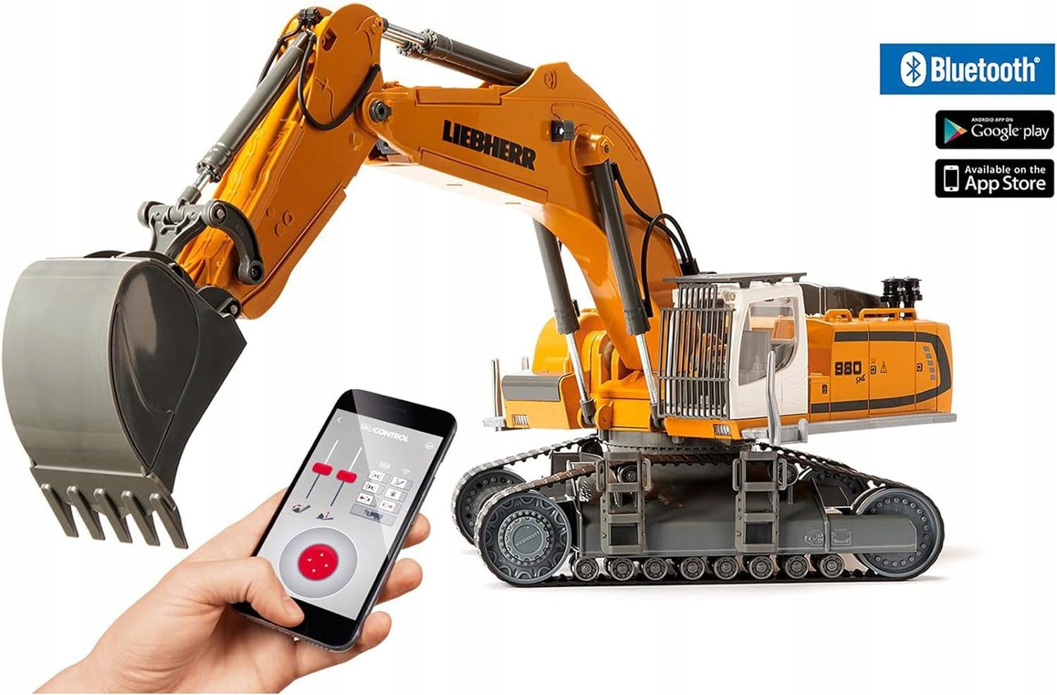 Siku Control 6740 Liebherr R980 SME crawler excavator + remote control, Bluetooth