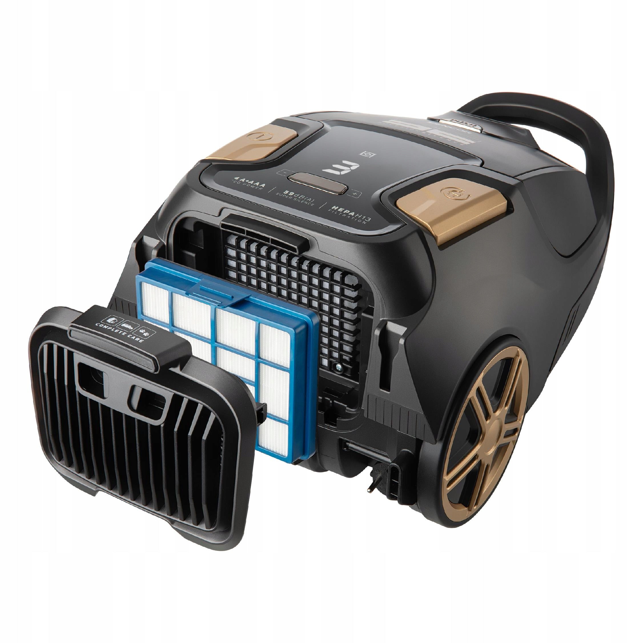 Silent bagged vacuum cleaner 600W HEPA H13 for allergy sufferers 59 dB Sencor SVC 9300BK Model SVC 9300BK