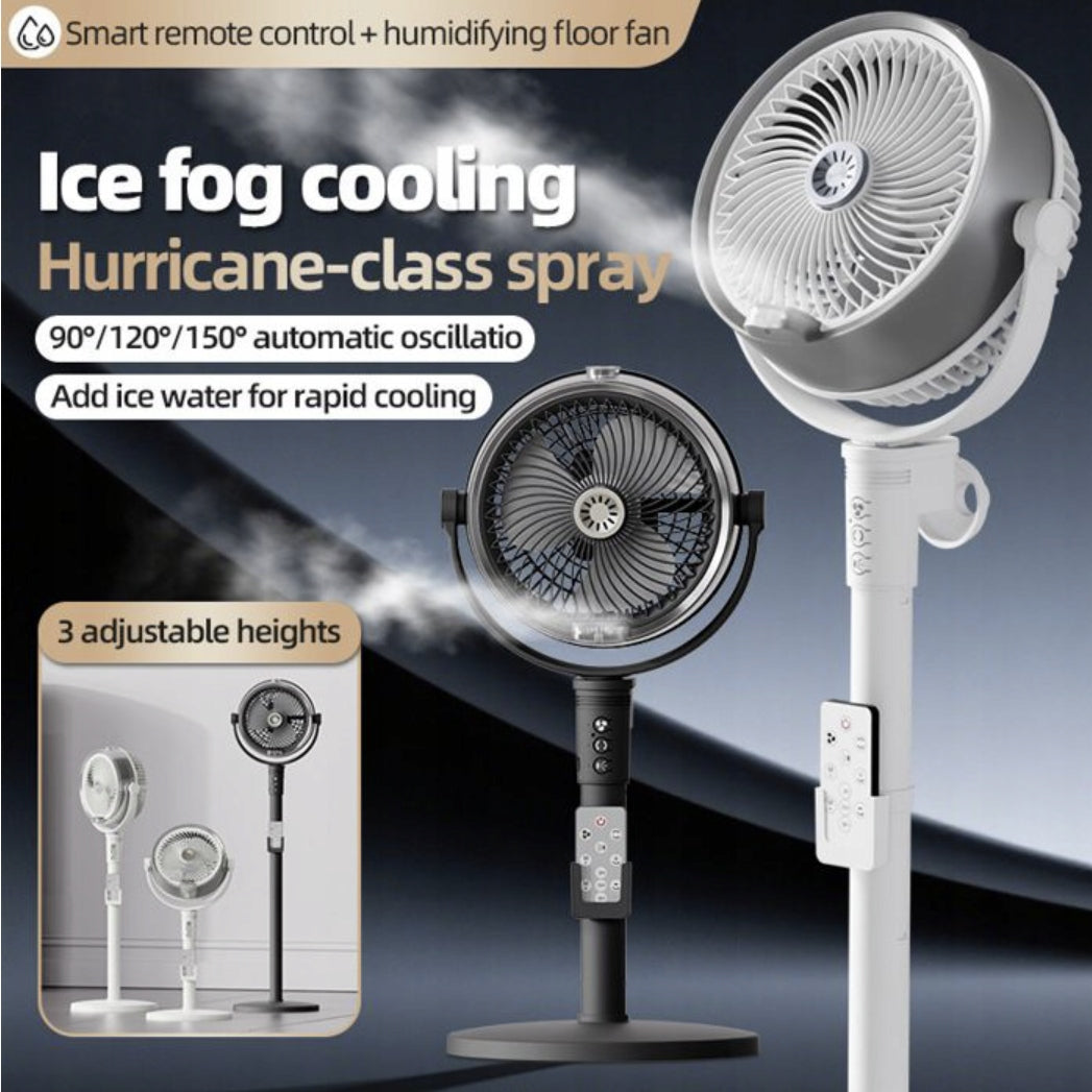 Silent misting fan on castors 3 blades 3 modes 3 speeds misting function Model Zakupy_pl