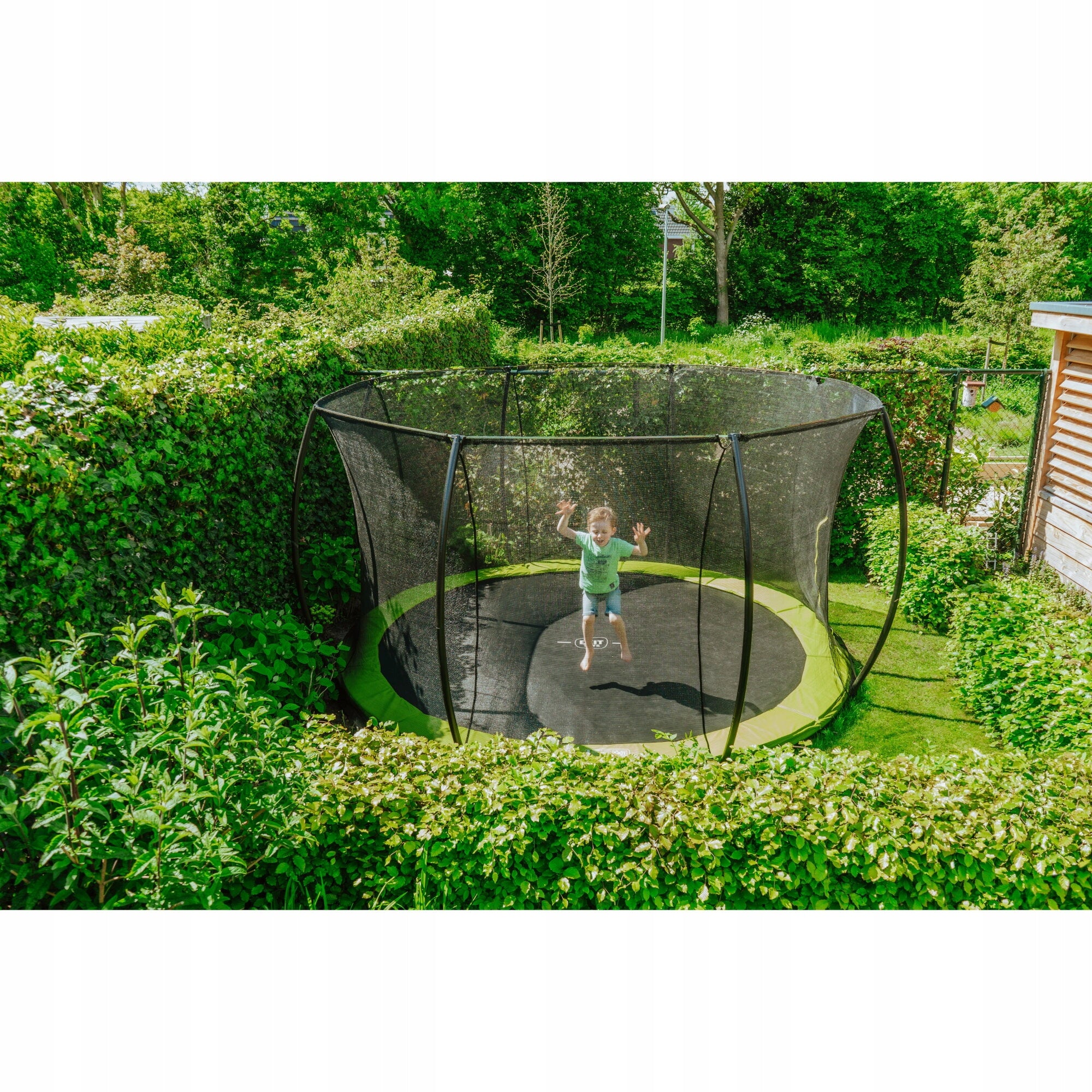 Silhouette EXIT ø366cm earth trampoline with safety net - green Character/Title none