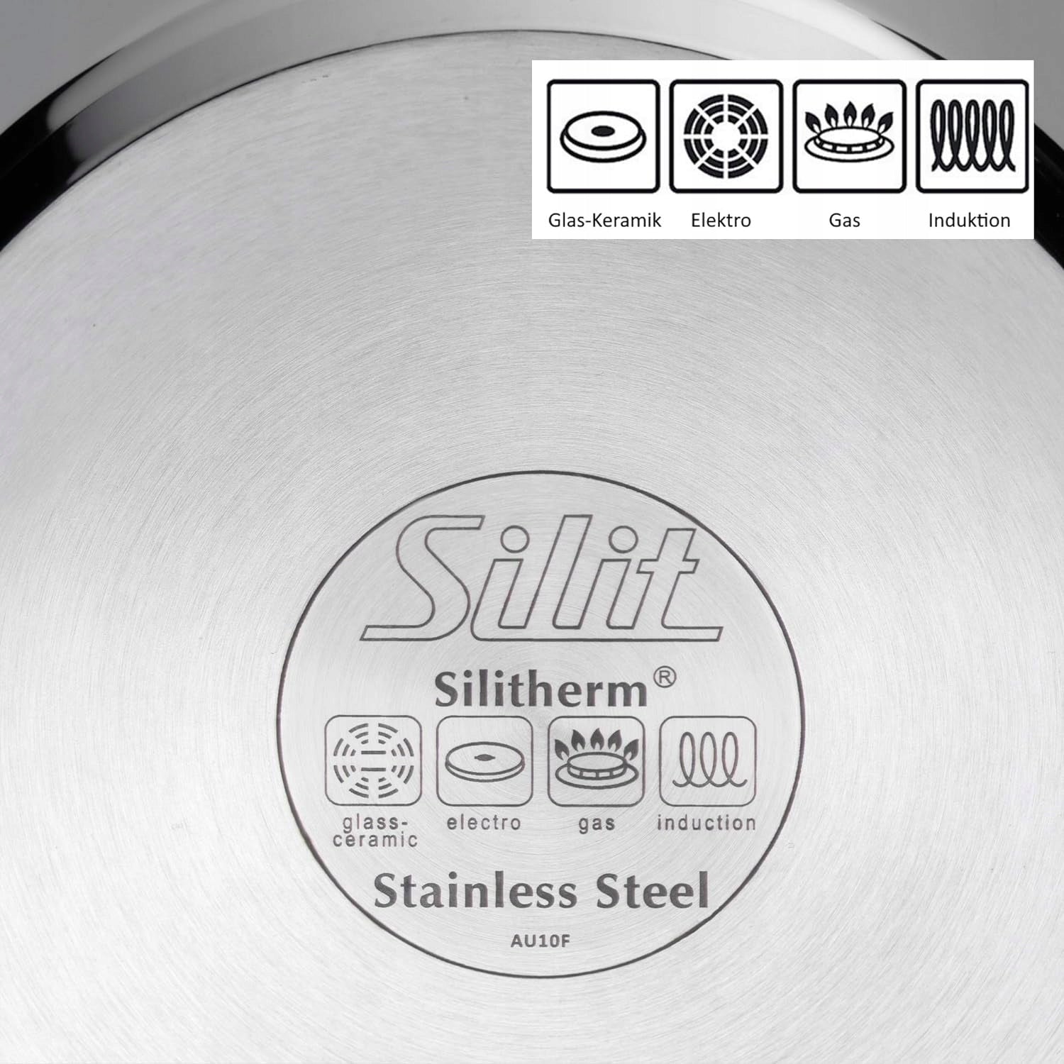 Silit Alicante 4pieces induction pot set lid stainless steel Number of items in the set 4