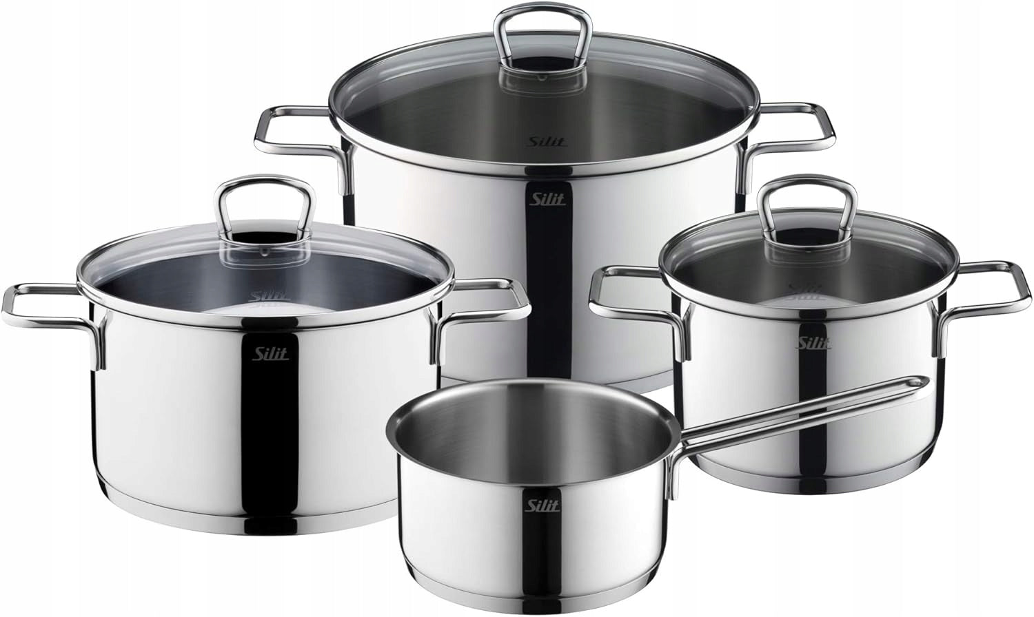 Silit Alicante 4pieces induction pot set lid stainless steel